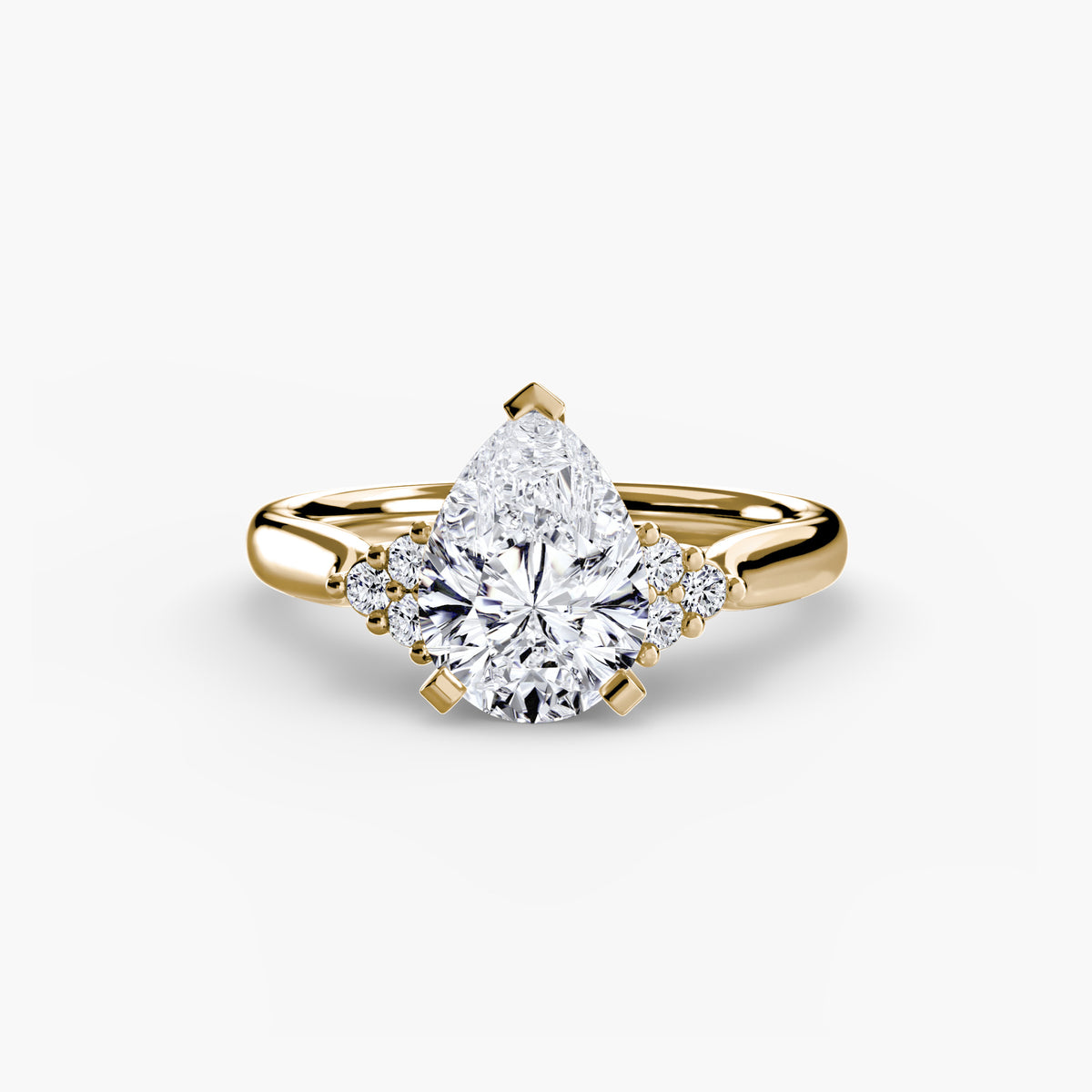 Solitaire with Cluster Shoulders 2